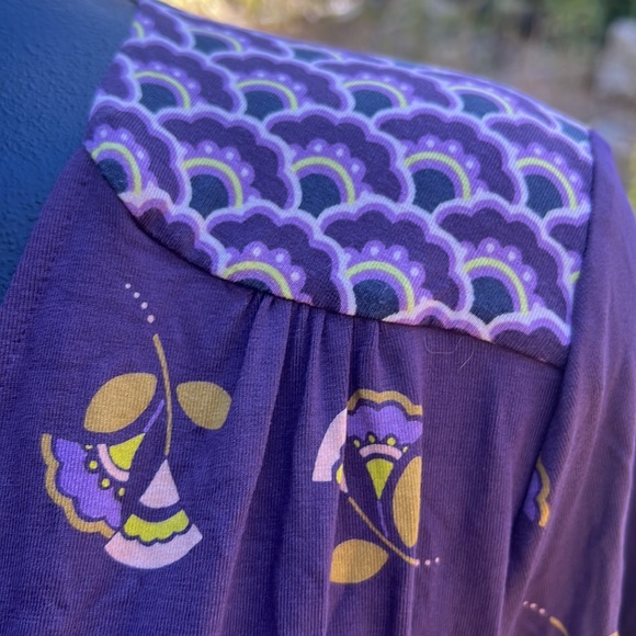 Boden NWOT Fun Colorful Floral print Flattering Style midi 3/4 sleeve sz 10L - Picture 5 of 9